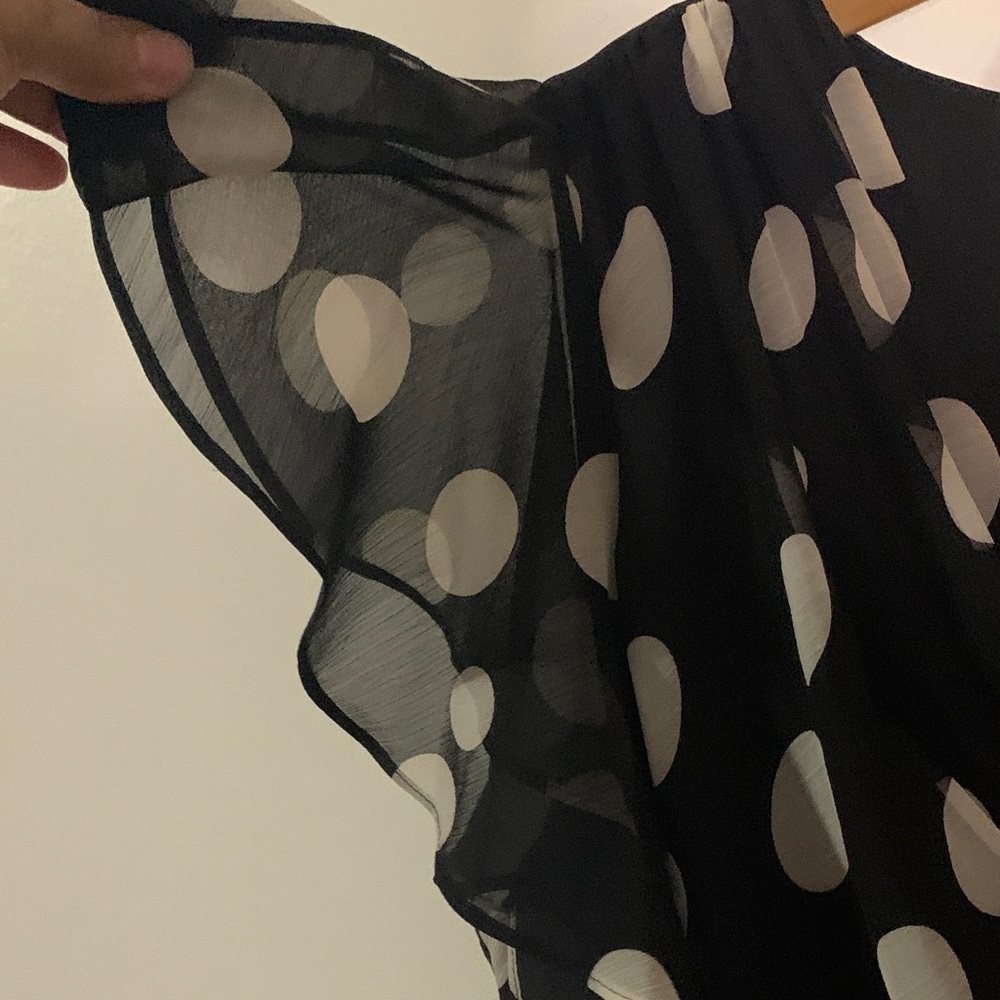 Dress Barn Black and White Polka Dot Midi Dress - Picture 5 of 9